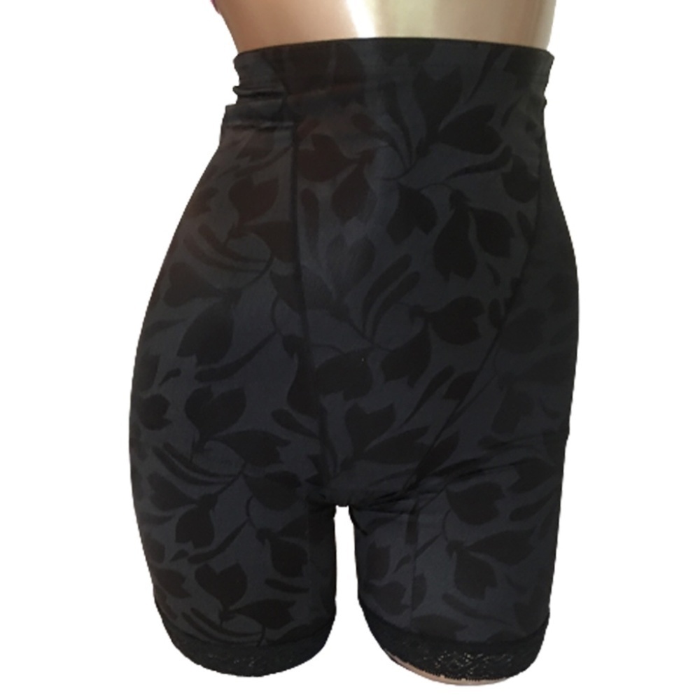 HIGH Waist Vintage Vanity Fair Black Floral Embossed Panty Shaper Girdle